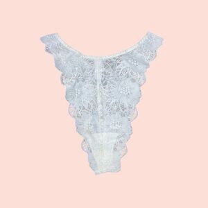 Vintage White Lace Thong